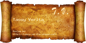 Tassy Verita névjegykártya